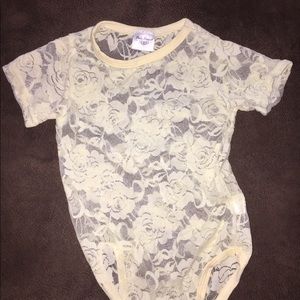 Ivory lace onesie